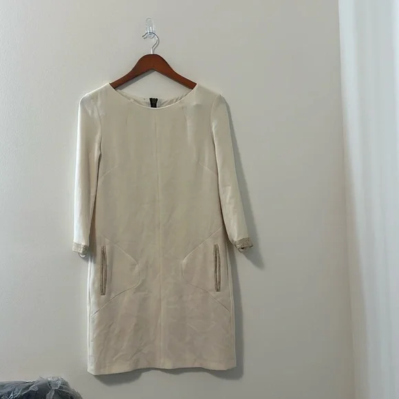 rag & bone | Dresses | Rag Bone Ivory Women Mini Dress Size 4 With Lambs  Leather | Poshmark